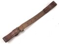 Lederriemen Wehrmacht. Breite  knapp 2cm, Gesamtlänge wie fotografiert 25,5cm