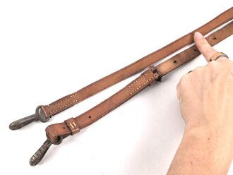 Lederner Trageriemen Wehrmacht. Breite 1,8cm, Gesamtlänge 122cm