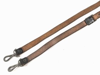Lederner Trageriemen Wehrmacht. Breite 1,8cm, Gesamtlänge 120cm