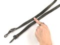 Lederner Trageriemen Wehrmacht ? Breite 1,8cm, Gesamtlänge 130cm, wohl aus italienischem Leder