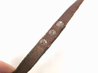 Lederner Trageriemen Wehrmacht ? Breite 1cm, Gesamtlänge 180cm
