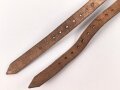 Paar Lederriemen Wehrmacht. Breite  1,5cm, Länge 55 und 57cm