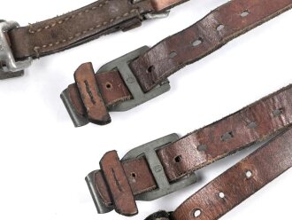 Koppeltragegestell Wehrmacht. Ungewöhnliche Ausführung, zum Teil aus italienischem Leder.