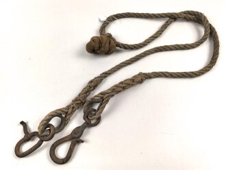 Zugseil / Geschirrtau Wehrmacht. Gesamtlänge etwa 200cm