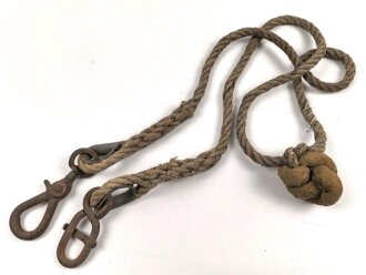 Zugseil / Geschirrtau Wehrmacht. Gesamtlänge etwa 200cm