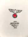 Heer, Kantinenporzellan Suppenteller, Hersteller K&A Krautheim Selb Bavaria 1942, Durchmesser 23cm, gebraucht