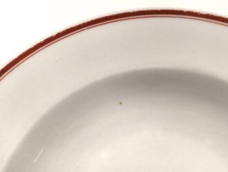 Deutsche Arbeitsfront, Kantinenporzellan Suppenteller, Hersteller Rosenthal, Durchmesser 23cm, gebraucht