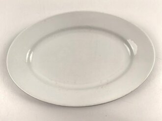 Luftwaffe, Kantinenporzellan große Vorlegeplatte, Gesamtlänge 41cm, Hersteller Bauscher Weiden 1940, Gebraucht