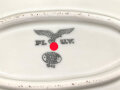 Luftwaffe, Kantinenporzellan große Vorlegeplatte, Gesamtlänge 41cm, Hersteller Bauscher Weiden 1940, Gebraucht
