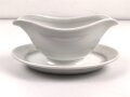Reichsarbeitsdienst, Kantinenporzellan Sauciere, Hersteller Alt Schönwald 1936. Gesamtlänge 25cm, gebraucht