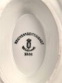 Reichsarbeitsdienst, Kantinenporzellan Sauciere, Hersteller Alt Schönwald 1936. Gesamtlänge 25cm, gebraucht