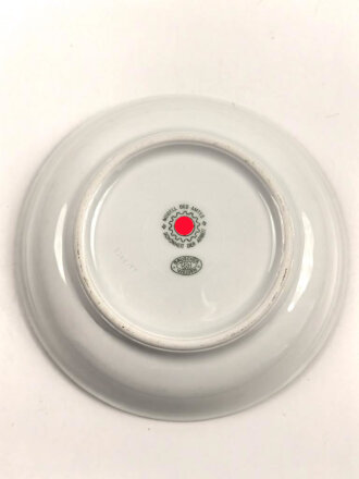 Deutsche Arbeitsfront, Kantinenporzellan kleine Schale, Hersteller Bauscher Weiden, Durchmesser 17cm, gebraucht