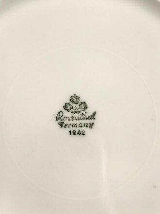 Kantinenporzellan kleine Schale, Hersteller Rosenthal 1942, Durchmesser 17cm, gebraucht