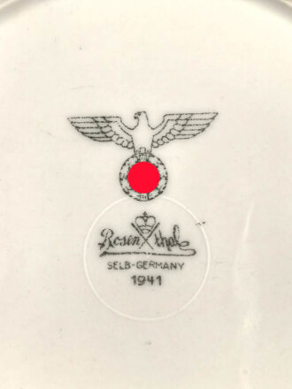 Heer, Kantinenporzellan kleine Schale, Hersteller Rosenthal 1941, Durchmesser 17cm, gebraucht