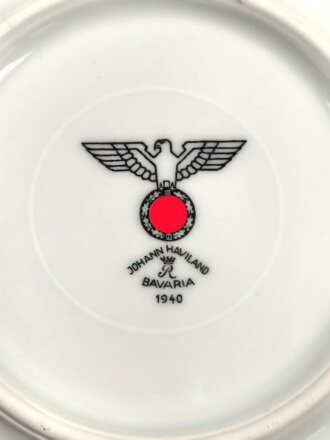Heer, Kantinenporzellan kleine Schale, Hersteller Johann Haviland 1940, Durchmesser 17cm, gebraucht