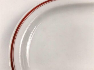 Deutsche Arbeitsfront, Kantinenporzellan kleine Servierplatte, Hersteller Rosenthal, Gesamtlänge 26cm, gebraucht