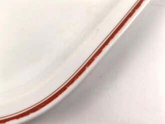 Deutsche Arbeitsfront, Kantinenporzellan kleine Servierplatte, Hersteller Rosenthal, Gesamtlänge 26cm, gebraucht