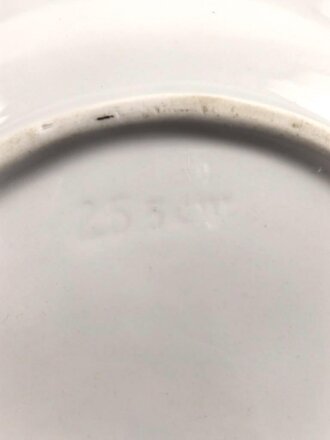 Deutsche Arbeitsfront, Kantinenporzellan kleine Servierplatte, Hersteller Rosenthal, Gesamtlänge 26cm, gebraucht