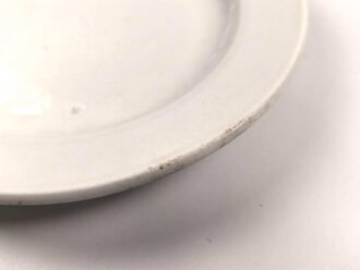 Deutsche Arbeitsfront, Kantinenporzellan kleiner Teller, Hersteller Bauscher Weiden, Durchmesser 19cm, gebraucht