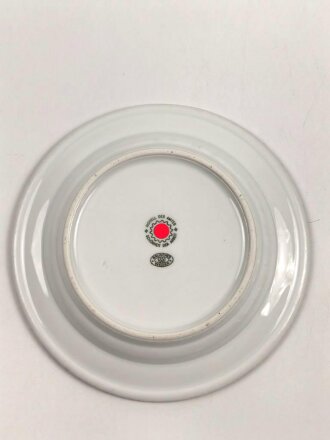 Deutsche Arbeitsfront, Kantinenporzellan kleiner Teller, Hersteller Bauscher Weiden, Durchmesser 19cm, gebraucht