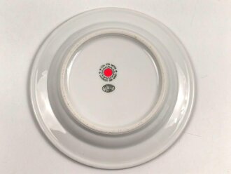 Deutsche Arbeitsfront, Kantinenporzellan kleiner Teller, Hersteller Bauscher Weiden, Durchmesser 19cm, gebraucht