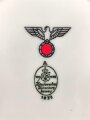 Heer, Kantinenporzellan tiefe Schale, Hersteller Hutschenreuther Hohenberg 1939, Durchmesser 22cm, gebraucht
