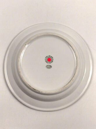 Deutsche Arbeitsfront, Kantinenporzellan Teller, Hersteller Bauscher Weiden, Durchmesser 19cm, gebraucht