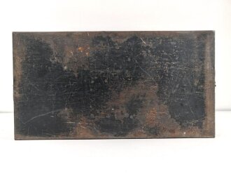Luftwaffe, Werkzeugkasten für Flugzeug Elektriker. Originallack, schweres Stück, Bodenmaße etwa 28 x 52cm