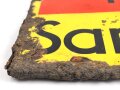 Luftschutz Emailleschild "Öffentlicher Sammel Schutzraum 175 Personen" Maße 39 x 80cm, ungereinigtes Stück