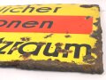 Luftschutz Emailleschild "Öffentlicher Sammel Schutzraum 175 Personen" Maße 39 x 80cm, ungereinigtes Stück