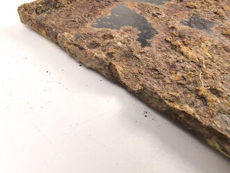 Luftschutz Emailleschild "Öffentlicher Sammel Schutzraum 150 Personen" Maße 39 x 80cm, ungereinigtes Stück