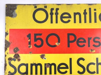 Luftschutz Emailleschild "Öffentlicher Sammel...