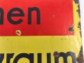 Luftschutz Emailleschild "Öffentlicher Sammel Schutzraum 150 Personen" Maße 39 x 80cm, ungereinigtes Stück