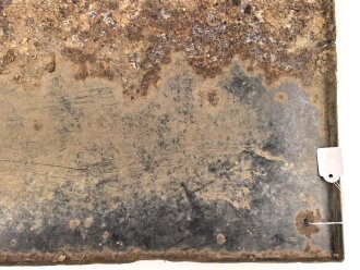 Luftschutz Emailleschild "Öffentlicher Sammel Schutzraum 150 Personen" Maße 39 x 80cm, ungereinigtes Stück