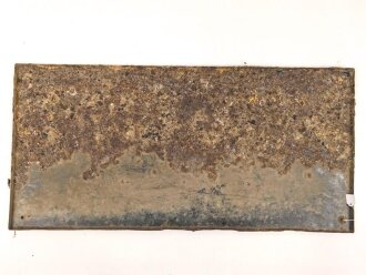 Luftschutz Emailleschild "Öffentlicher Sammel Schutzraum 150 Personen" Maße 39 x 80cm, ungereinigtes Stück