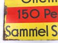 Luftschutz Emailleschild "Öffentlicher Sammel Schutzraum 150 Personen" Maße 39 x 80cm, ungereinigtes Stück