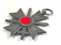 Kriegsverdienstkreuz 2. Klasse mit Schwertern, Hersteller 55 im Bandring für " J.E. Hammer & Söhne, Geringswalde " Ausführung in Zink