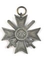 Kriegsverdienstkreuz 2. Klasse mit Schwertern, Hersteller 55 im Bandring für " J.E. Hammer & Söhne, Geringswalde " Ausführung in Zink