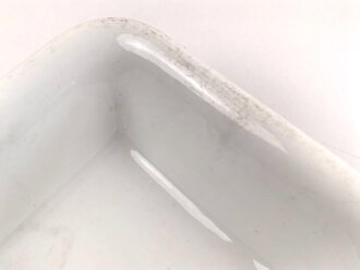 Heer, Kantinenporzellan kleine, eckige Schale, Kantenlänge 21cm, Hersteller Rosenthal Selb-Germany 1941. Gebraucht