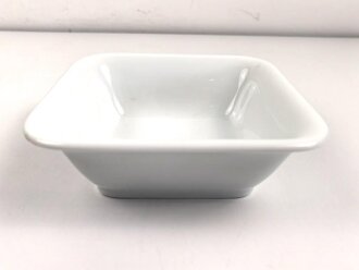 Heer, Kantinenporzellan kleine, eckige Schale, Kantenlänge 21cm, Hersteller Rosenthal Selb-Germany 1940. Gebraucht
