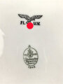Luftwaffe, Kantinenporzellan kleine, eckige Schale, Kantenlänge 21,5cm, Hersteller Hutschenreuther Hohenberg 1942. Gebraucht