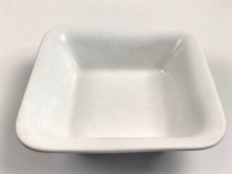 Luftwaffe, Kantinenporzellan große, eckige Schale, Kantenlänge 27cm, Hersteller Bauscher Weiden 1938. Gebraucht