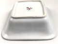 Luftwaffe, Kantinenporzellan große, eckige Schale, Kantenlänge 27cm, Hersteller Bauscher Weiden 1938. Gebraucht
