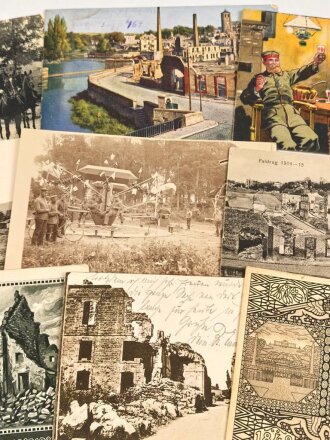 Kaiserreich und 1. Weltkrieg, 10 Stück Ansichtskarten