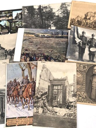 Kaiserreich und 1. Weltkrieg, 10 Stück Ansichtskarten