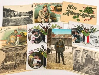 Kaiserreich und 1. Weltkrieg, 10 Stück Ansichtskarten