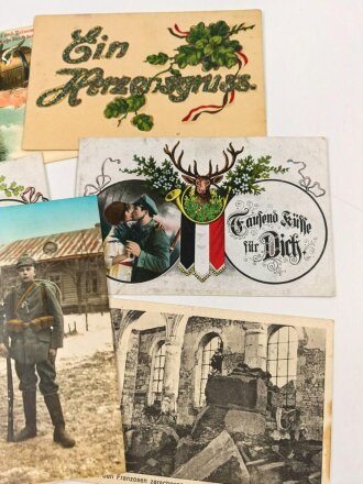 Kaiserreich und 1. Weltkrieg, 10 Stück Ansichtskarten