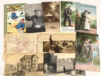 Kaiserreich und 1. Weltkrieg, 10 Stück Ansichtskarten