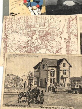 Kaiserreich und 1. Weltkrieg, 10 Stück Ansichtskarten