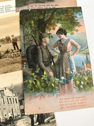 Kaiserreich und 1. Weltkrieg, 10 Stück Ansichtskarten
